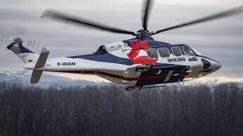 Auch drei Leonardo AW139 gehörten zur Flotte von Wiking. 