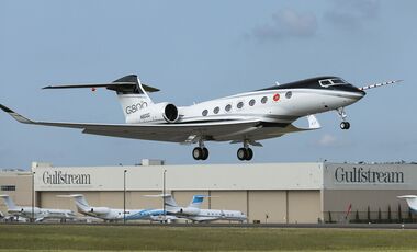 Erstflug der Gulfstream G800 am 28. Juni 2022 in Savannah.