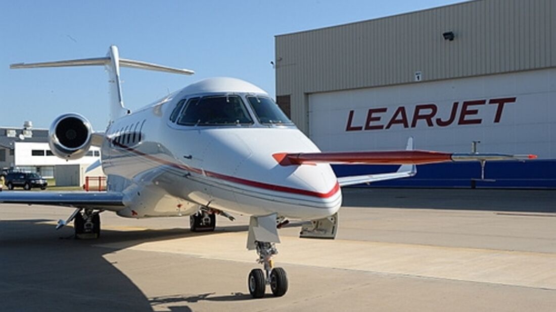 Learjet 85 macht Pause
