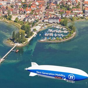 Zeppelin-Rundflug: Slow-Mo über dem Bodensee